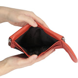 Royal Bagger Short Wallets for Women Genuine Cow Leather Fashion Coin Purse New Soft Cowhide Wallet Card Holder 1556
