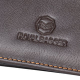 Royal Bagger Men's RFID Blocking Short Wallets, Genuine Leather Large Capacity Bifold Wallet, Retro Purse 1838