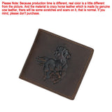 Royal Bagger Vintage Wallets for Men Genuine Cowhide Large Capacity Card Holder Crazy Horse Leather Simple Clutch Purse 1462