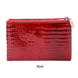 Royal Bagger Crocodile Pattern Short Wallets for Women Genuine Cow Leather Trifold Multi Card Holder Vintage Coin Purse 1490
