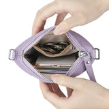 Royal Bagger Genuine Leather Crossbody Bag, Solid Color Women's Shoulder Purse, Fashion Simple Mobile Phone Bag 1852