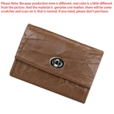 Royal Bagger Genuine Cow Leather Coin Purse for Men Women Retro Casual Change Pouch Simple Card Holder Pleated Small Wallet 1504
