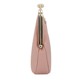 Royal Bagger Kiss Lock Wallets for Women, Fashion Casual Clutch Wallet Purse, Genuine Leather Mini Chain Crossbody Bag 1843
