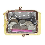 Royal Bagger Litchi Pattern Coin Purses for Women & Girls, Solid Color Kiss Lock Key Storage Pouch, Casual Change Pouch 1685