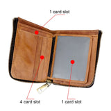Royal Bagger Short Wallets for Men Genuine Cow Leather Card Holder Vintage Large Capacity Wallet Purse 1532