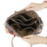 Royal Bagger Patchwork Top-Handle Bags, Genuine Leather Shoulder Crossbody Bag, Colorful Stitching Plaid Handbag for Women 1770