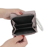 Royal Bagger Short Wallets for Women Genuine Cow Leather Fashion Card Holder Large Capacity Coin Purse Trifold Wallet 1554