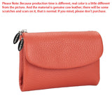 Royal Bagger Solid Color Short Wallets, Genuine Leather Flap Trifold Wallet, Fashion Casual Women's Clutch Purse 1826