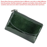 Royal Bagger Crocodile Pattern Short Wallets for Women Genuine Cow Leather Trifold Multi Card Holder Vintage Coin Purse 1490