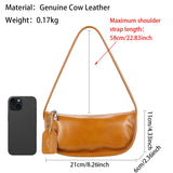 Royal Bagger Genuine Leather Crossbody Shoulder Bags, Fashion Simplistic Underarm Bag, Casual Style with Adjustable Strap 1722