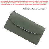 Royal Bagger Genuine Cow Leather Long Wallet for Women Simple Solid Color Money Clips Clutch Coin Purse Casual Card Holder 1503