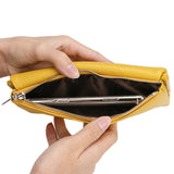 Royal Bagger Long Wallets for Women Genuine Cow Leather Fashion Clutch Coin Purse Card Holder Simple Solid Color Money Clips1489