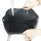 Royal Bagger Solid Color Tote Bags, Genuine Leather Satchel, Luxury Top Handle Shoulder Purse for Women, Composite Bag 1753