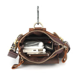 Royal Bagger Waist Pack for Men Crazy Horse Leather Male Small Sling Shoulder Bag Belt Phone Pocket Genuine Cowhide Retro Bags
