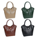Royal Bagger Vintage Top-Handle Bags for Women, Genuine Leather Crossbody Shoulder Bag, Casual Bucket Handbag 1806