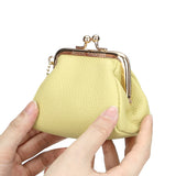 Royal Bagger Litchi Pattern Coin Purses for Women & Girls, Solid Color Kiss Lock Key Storage Pouch, Casual Change Pouch 1685