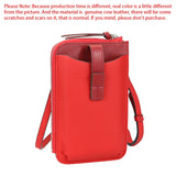 Royal Bagger Contrasting Color Mobile Phone Bags, Genuine Leather Women's Clutch Wallet Purse, Mini Shoulder Crossbody Bag 1723