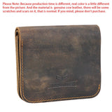 Royal Bagger Small Short Wallets, Genuine Cow Leather Card Holder, Mini Coin Purse, Vintage Bifold Male Wallet 1651