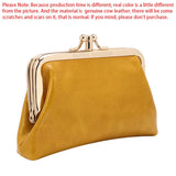 Royal Bagger Retro Double Layer Coin Purse for Women Mini Oil Wax Leather Storage Bags Genuine Cowhide Kiss Lock Wallet 1493