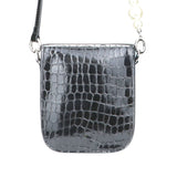 Royal Bagger Fashion Crocodile Pattern Crossbody Bags, Genuine Leather Mobile Phone Bag, Luxury Shoulder Purse for Women 1761