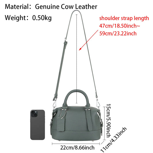Royal Bagger Women's Fashion Handbag, Genuine Leather, Large Capacity, Casual Shoulder & Crossbody Bag 1750