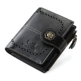 Royal Bagger RFID Short Wallets for Women Smooth Genuine Cow Leather Female Purse Korea Fashion Card Holder Small Pocket Elegant