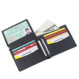 Royal Bagger Genuine Cow Leather Men Short Wallet Carbon Fiber Pattern RFID Block Cowhide Wallets Business Card Holder Purse