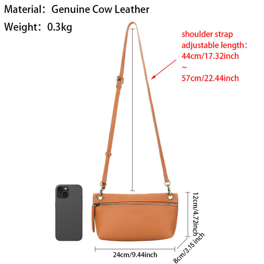 Royal Bagger Shoulder Crossbody Bags for Women Genuine Cow Leather Fashion Small Square Bag Casual Ladies Handbag 1564