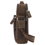 Royal Bagger Shoulder Bag Men Crazy Horse Leather Sling Messenger Bags Casual Retro Fashion Handbag for Man Genuine Cowhide