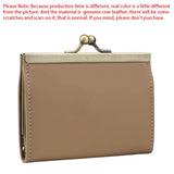 Royal Bagger Vintage Organ Card Holder for Women Genuine Cow Leather Retro Coin Purses Simple Kiss Lock Wallet Purse 1483