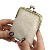 Royal Bagger Small Coin Purses for Women Genuine Cow Leather Fashion Storage Bag Mini Wallet Purse Kiss Lock Change Pouch 1474