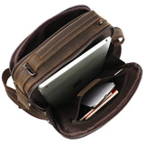 Royal Bagger Shoulder Bag Men Crazy Horse Leather Sling Messenger Bags Casual Retro Fashion Handbag for Man Genuine Cowhide