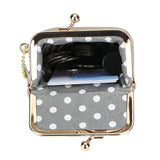 Royal Bagger Mini Lipstick Holder for Women, Solid Color Fashion Kiss Lock Key Storage Pouch, Portable Coin Purse Pendant 1641
