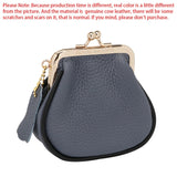Royal Bagger Litchi Pattern Coin Purse for Women Genuine Cow Leather Kisslock Card Key Storage Bag Casual Change Pouch 1477