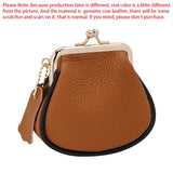 Royal Bagger Litchi Pattern Coin Purse for Women Genuine Cow Leather Kisslock Card Key Storage Bag Casual Change Pouch 1477