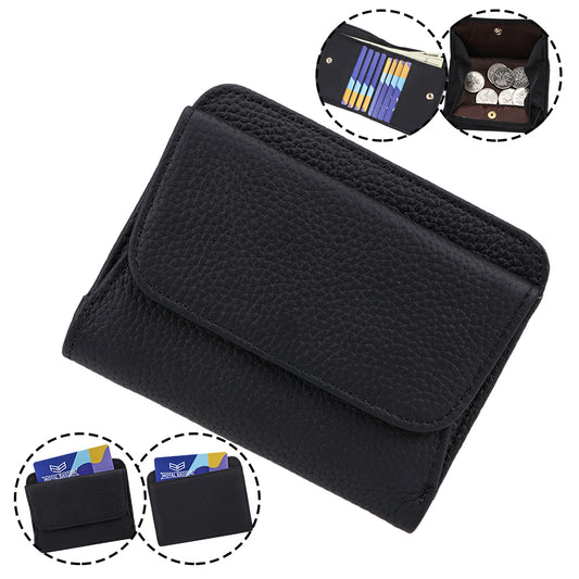 Royal Bagger Short Wallets for Women Genuine Cow Leather Portable Coin Purse Japanese Style Bifold Wallet Card Holder 1485